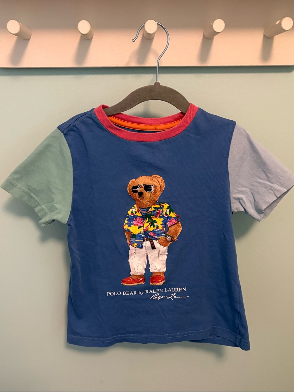 Polo by Ralph Lauren Multi-Color Polo Bear Short Sleeve Tee